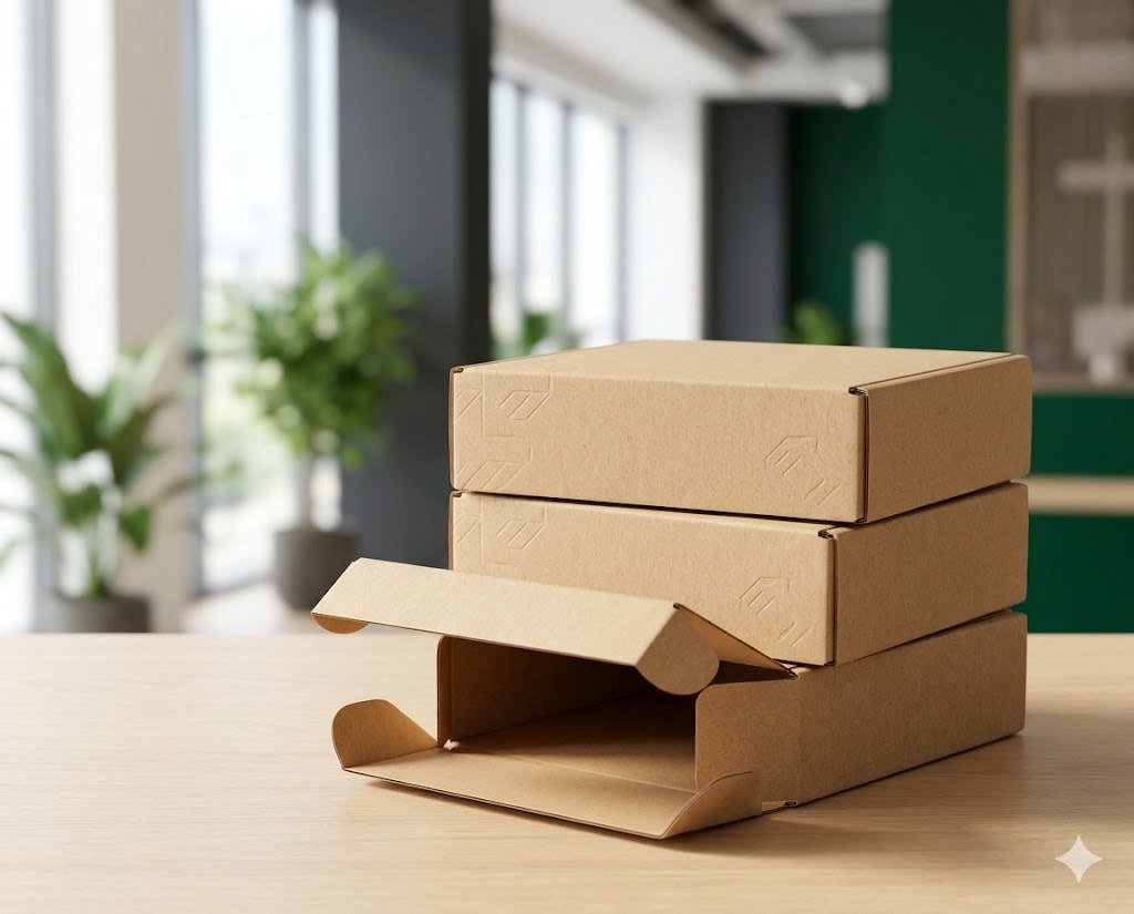 Premium kraft mailer / shipping boxes and sustainable custom packaging